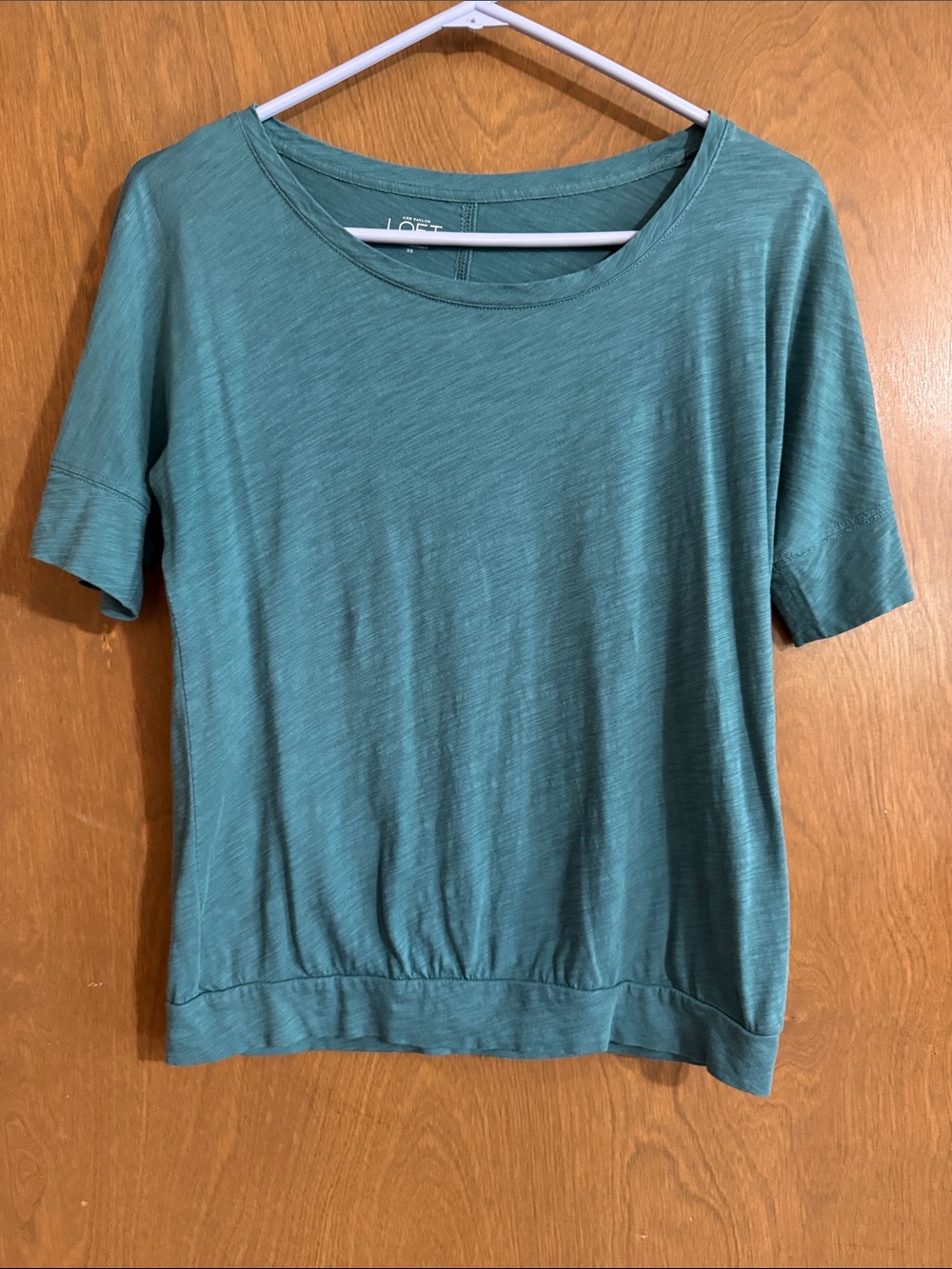 LOFT Teal Green Short Sleeve Relaxed Tee